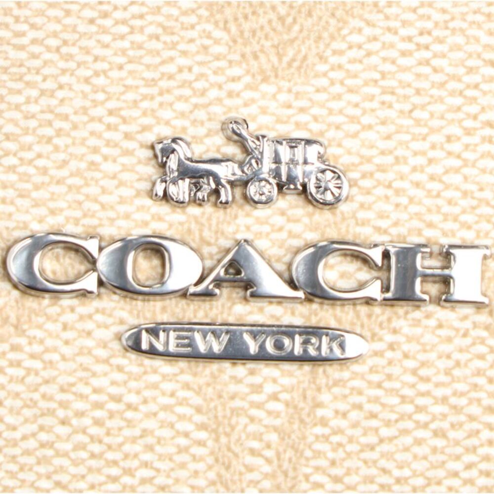 Coach Signature Rowan Bag in Beige Coated Canvas - Picture 8 of 11